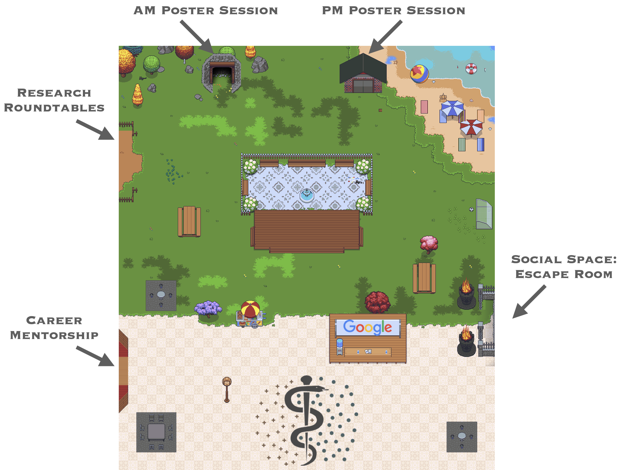 Gather.town layout